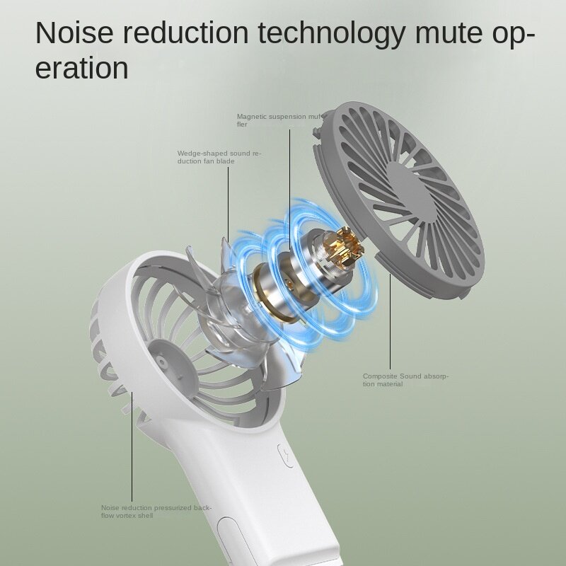 Cooling Elektrische Ventilator 3 Windsnelheid Draagbare Pocket Fan Voor Reizen Indoor Outdoor Usb Desktop Oplaadbare Handheld Ventilator Met Haak