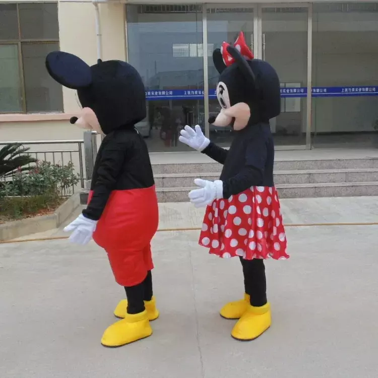 Cosplay mysz chłopiec miki i mysz dziewczyna Minnie kreskówka kostium postaci maskotka reklamująca impreza przebierana zwierzę zabawka karnawałowa