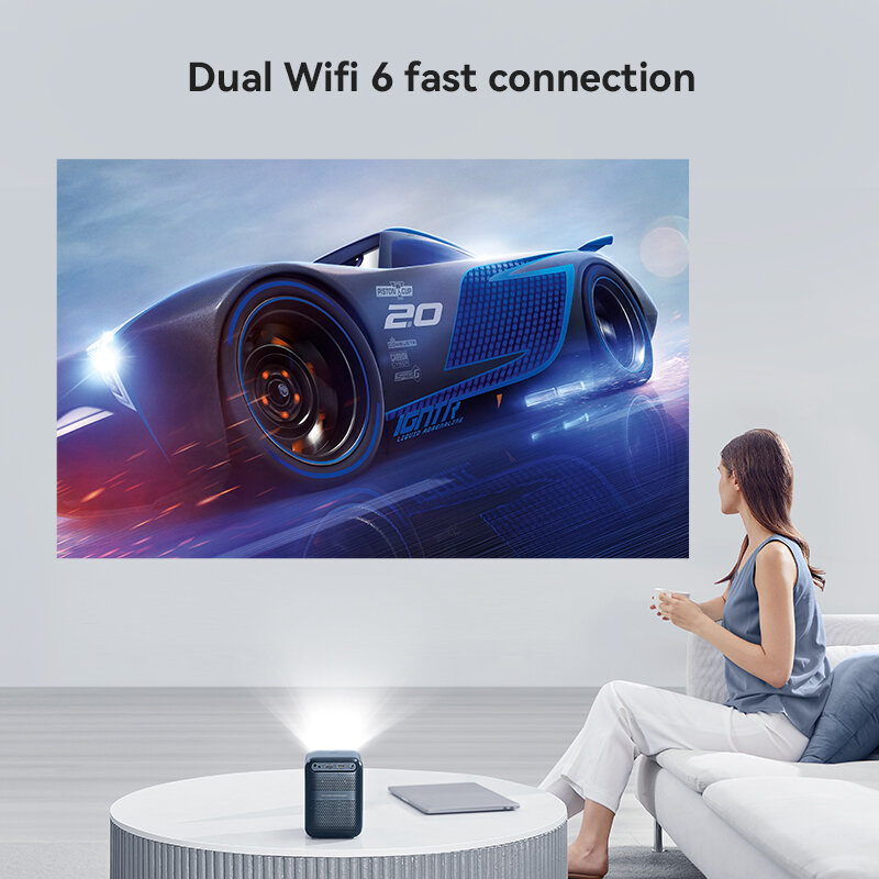 Wanbo-جهاز عرض محمول t2 max ، 1080p ، full hd ، أندرويد 9.0 ، mini ، wifi ، تركيز تلقائي ، 450ansi ، صوت hifi ، للمنزل والخارج