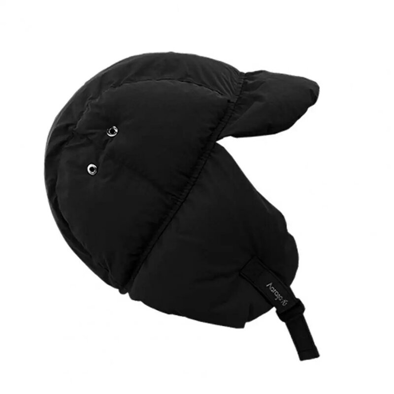 Lei Feng Hat Windproof Winter Ski Hat With Adjustable Buckle Thickened Ear Protectors Down Padding For Unisex Outdoor Protection