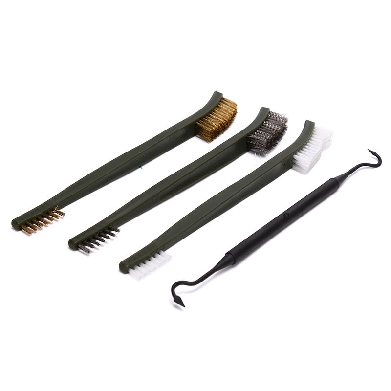 Venda quente 7 pçs/set kit de limpeza arma universal arma caça kit de limpeza escova arma conjunto de limpeza picareta arma ferramenta