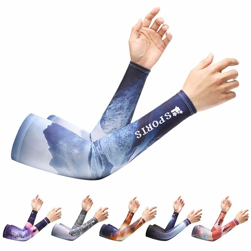 Эластичные ледяные манжеты, воздухопроницаемые бесшовные рукава для рук с УФ-защитой, летние