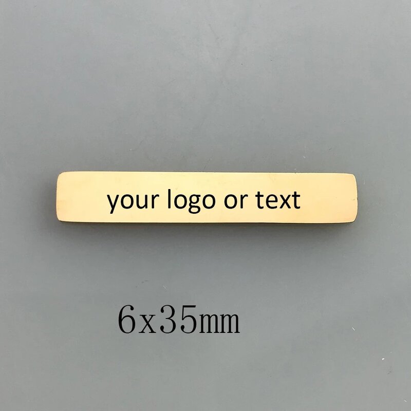 Free Laser Engrave 10pcs Custom logo or design Rectangle Plate Stainless Steel Rectangle Plate no hole plate