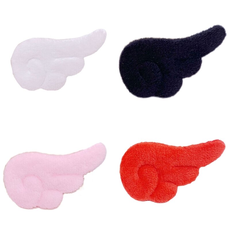 Angel Wings Cartoon Lovely Plush Non Slip Accessories for DIY Hair Clips Barrettes Headdress for Woman Girls