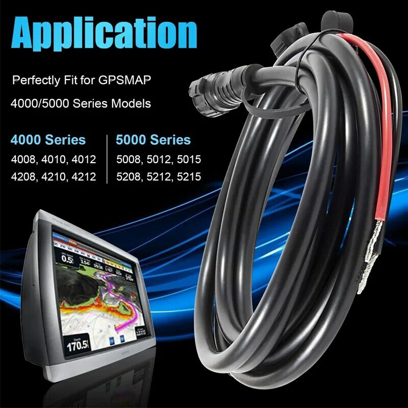 2-контактный запасной кабель питания 010-10922-00, подходит для Garmin GPSMAP 4000/5000 Series 4008, 4010, 5208, 5212, 5215, морские запчасти