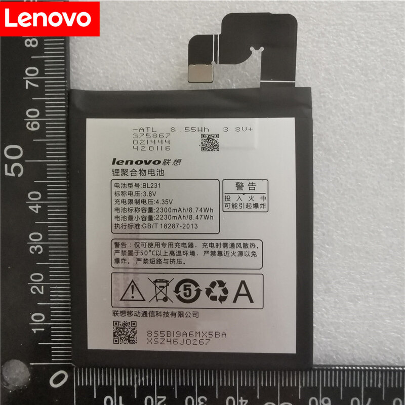 Batería de repuesto Original para Lenovo X2, 2300Mah, Li-ion, BL231, Lenovo VIBE X2, Lenovo S90, S90u