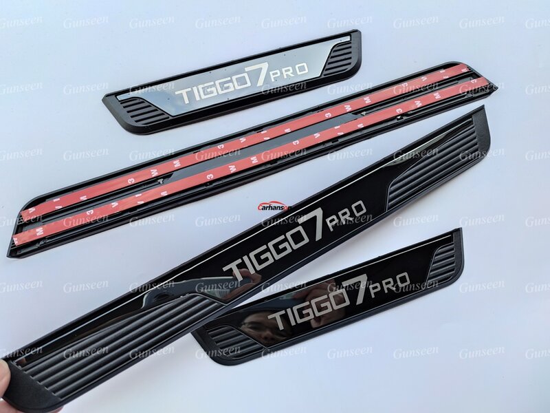 Untuk Chery Tiggo 7 Pro 2021 2022 pelindung ambang pintu mobil pelindung pelat lecet Pedal mobil Aksesori Trim 2023 2024