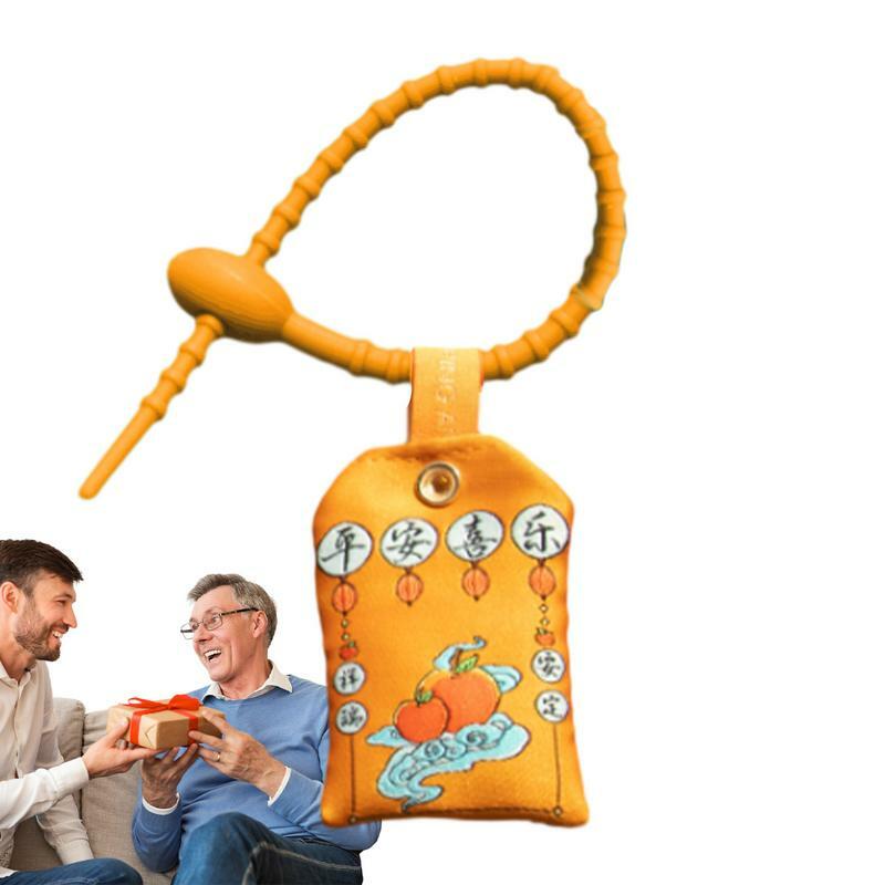 كيس عام صيني تقليدي برائحة مع حزام ، تميمة العام الجديد ، حقيبة حظ ، رمز معطر للسلام ، تنين