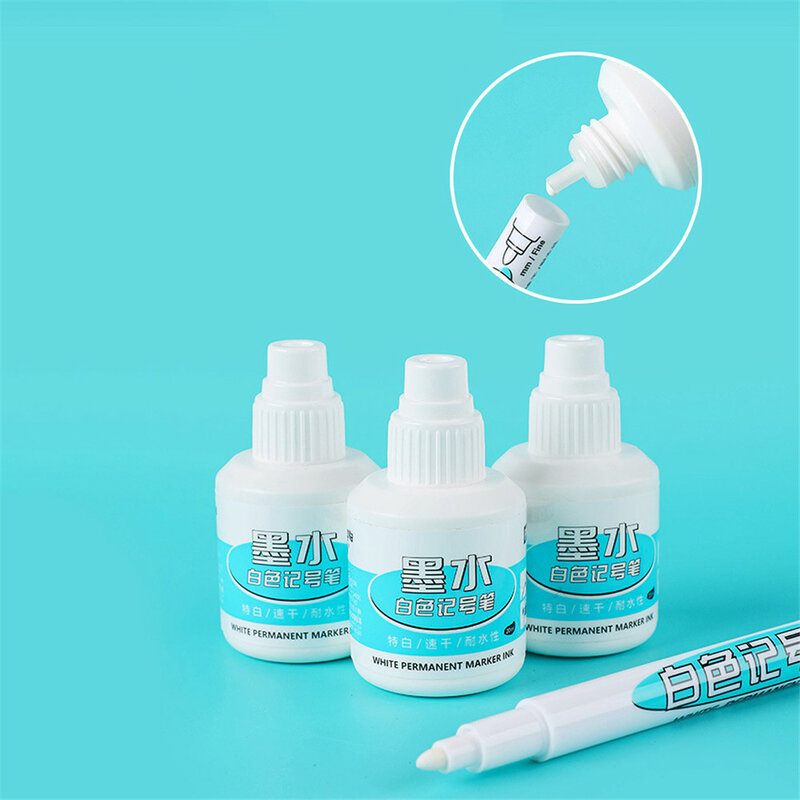 Selling 20ml White Paint Pens Acrylic White Waterproof Markers Ink for Rocks Painting Metal Wood Glass Ceramic Tire Fabric