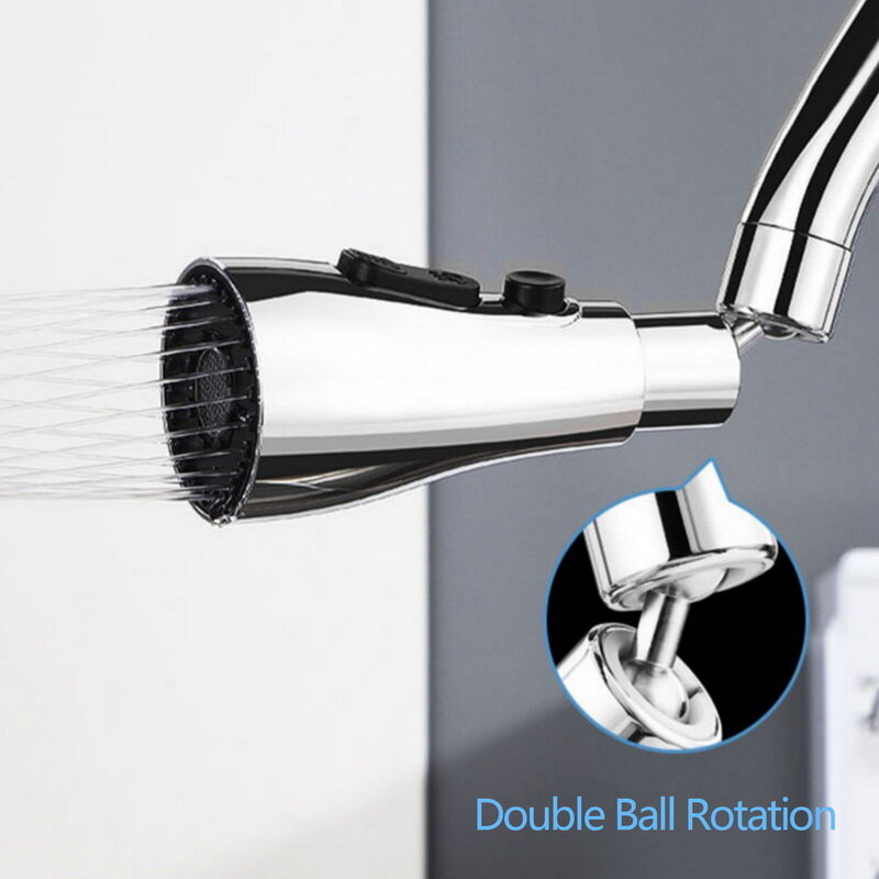 Universal 360° Rotate Kitchen Faucet Extender Aerator Plastic Splash Filter Kitchen Washbasin Faucet Bubbler Nozzle Aerator