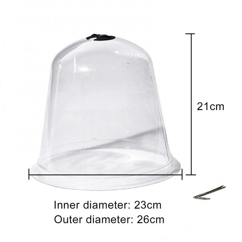 3Pcs Plant Cover Reusable Light Transparent Anti-frost Greenhouse Garden Planting Thermal Warm Dome Cloche Protective Cover
