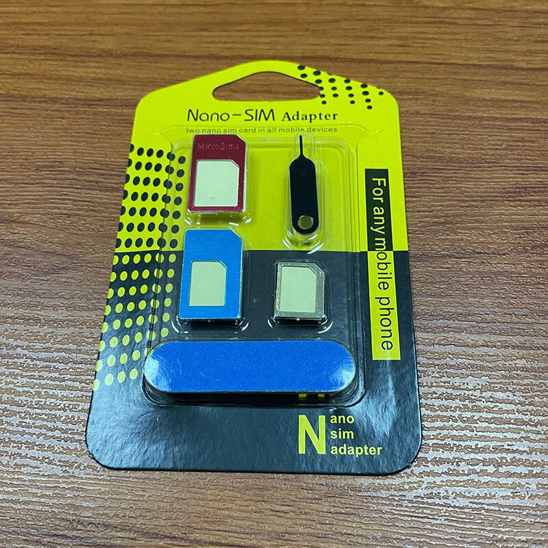 Adaptador de tarjeta SIM completa, herramienta de reparación de teléfonos móviles, 2 piezas, 5 en 1, para IP 5, Nano Sim