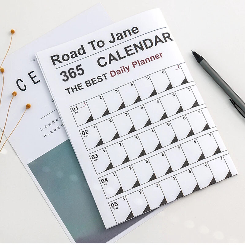 Kalender perencana lembar 2023 2024 gantung dinding kalender tahunan jadwal harian untuk melakukan daftar tahunan perencana Agenda Organizer kantor