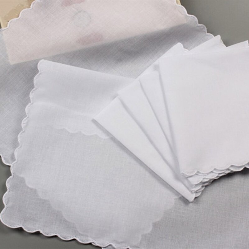 3PCS น้ำหนักเบาผ้าเช็ดหน้าสีขาวสแควร์สีขาว Hankie ล้างทำความสะอาดได้ผ้าเช็ดตัวกระเป๋าผ้าเช็ดหน้าสำหรับผู้ใหญ่งานแต่งงาน