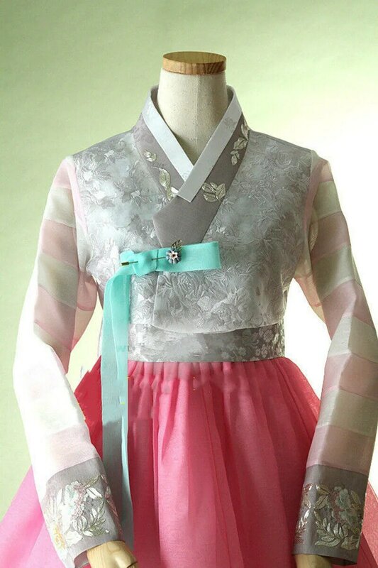 Robe Hanbok traditionnelle coréenne pour femmes, sur mesure, taille haute