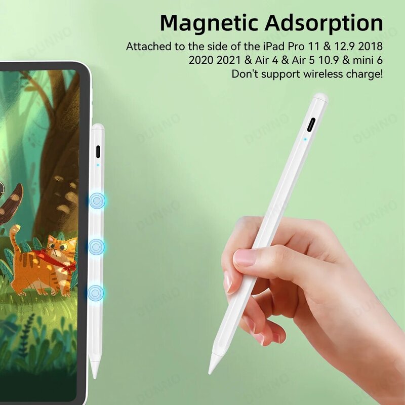 Pensil Stylus Gambar Aktif untuk 2020 iPad Pro 11 12.9 Pena Layar Sentuh Kapasitif untuk iPad 10.2 10.5 10.9 Pensil Apple