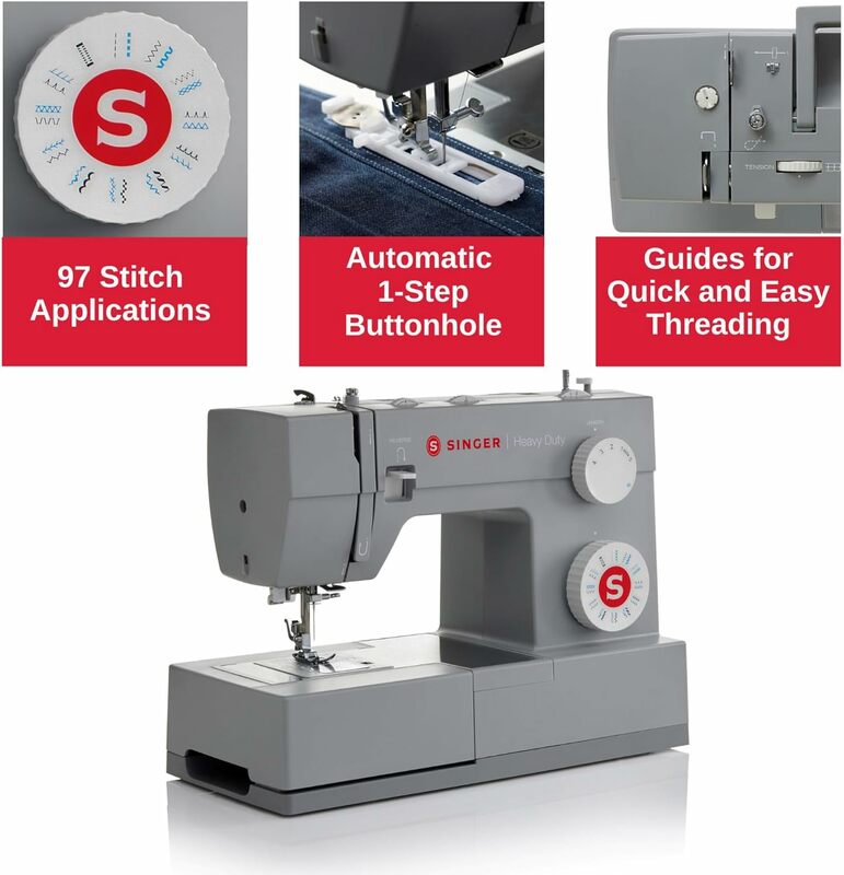 Швейная машина SINGER, 4423 г., с комплектом аксессуаров, 97 аппликаций для стежков, простая, простая в использовании и отличная