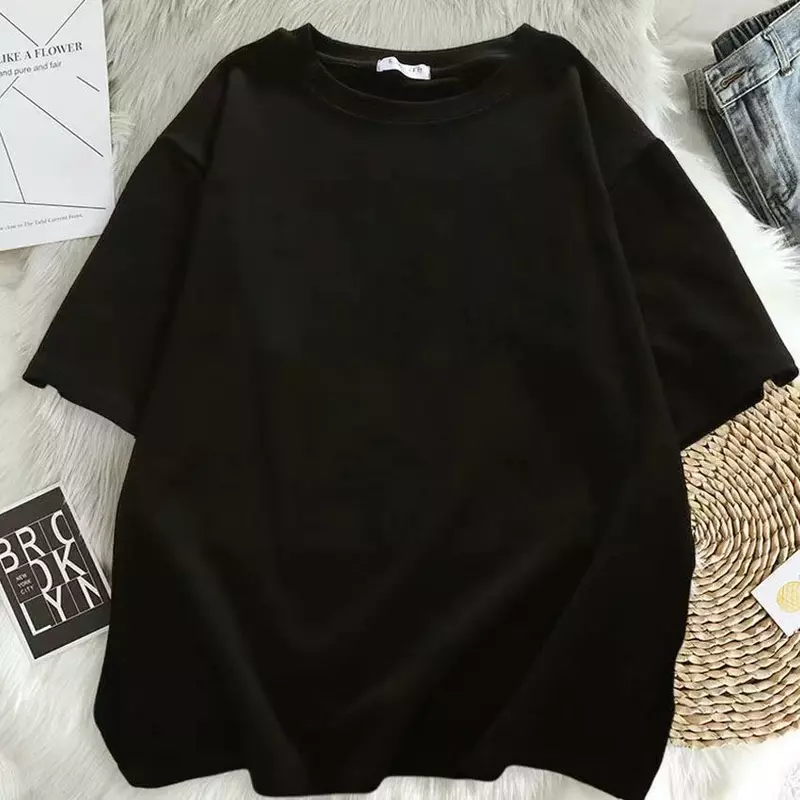 여성 캐주얼 하라주쿠 고딕 O넥 티셔츠, 심미적 프린트 반팔, 기본 스트리트웨어 상의, Y2k, 여름 의류