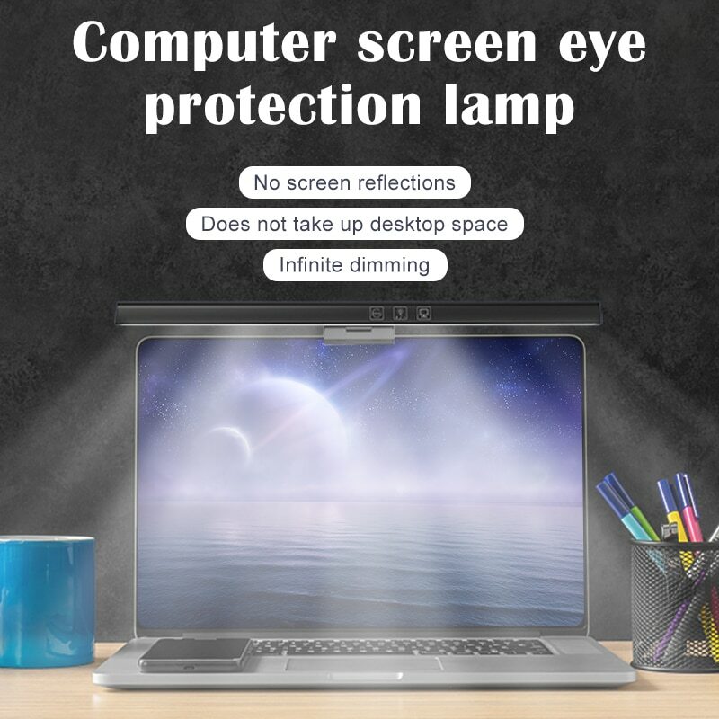 Зажим для экрана компьютера, планшетофон с асимметричным дизайном, защита для глаз в общежитии, компьютер, ноутбук, монитор с подвесным экраном
