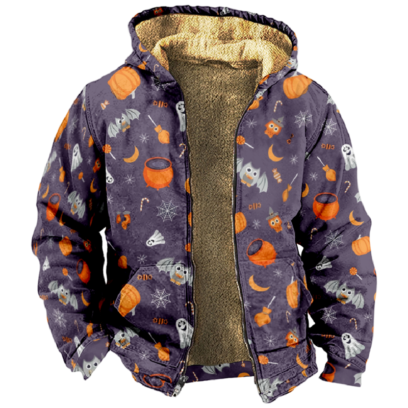 Hallowmas 2023 Halloween Hoodie Men Women Zipper Sweatshirt Long Sleeve Stand Collar Y2K Fashion 3D Clothes