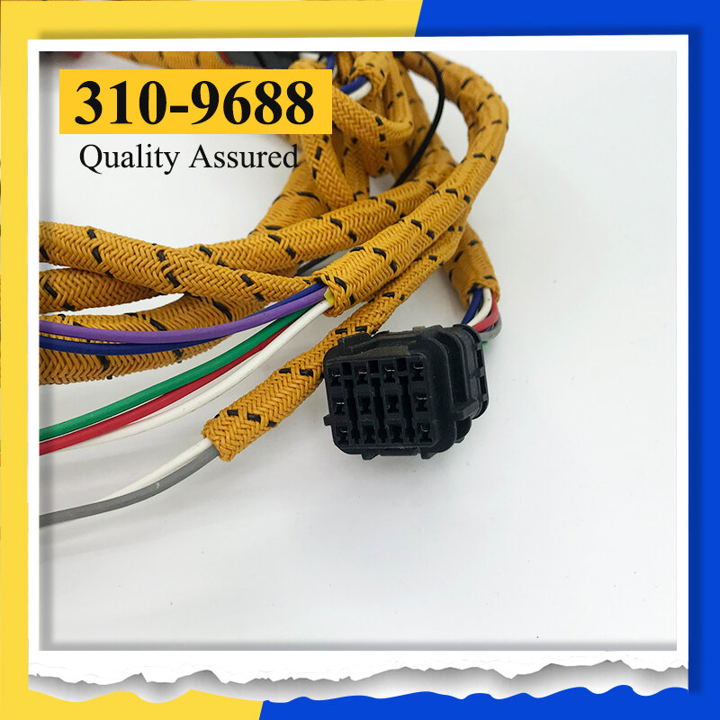 Arnés de cableado de motor para excavadora, accesorio para Caterpillar CAT E311D, E312D, E313D, C4.2, 310-9688, 3109688, 519-3844