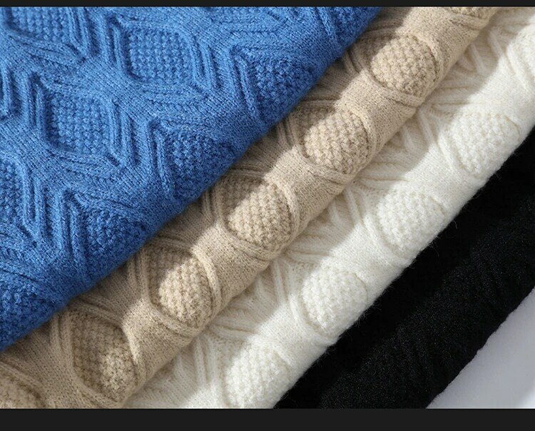 メンズ厚手の快適なソフトセーター、カジュアルプルオーバー、暖かいknitwearトップス、高品質