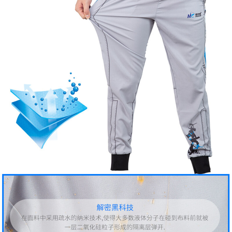 Pantalones de pesca impermeables para hombre, protección solar, transpirable, secado rápido, antimosquitos, ropa de verano