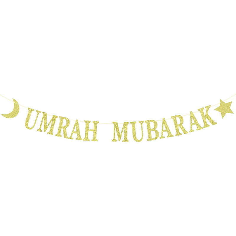 Umrah mubarak banner eid mubarak banner decorações de festa suprimentos