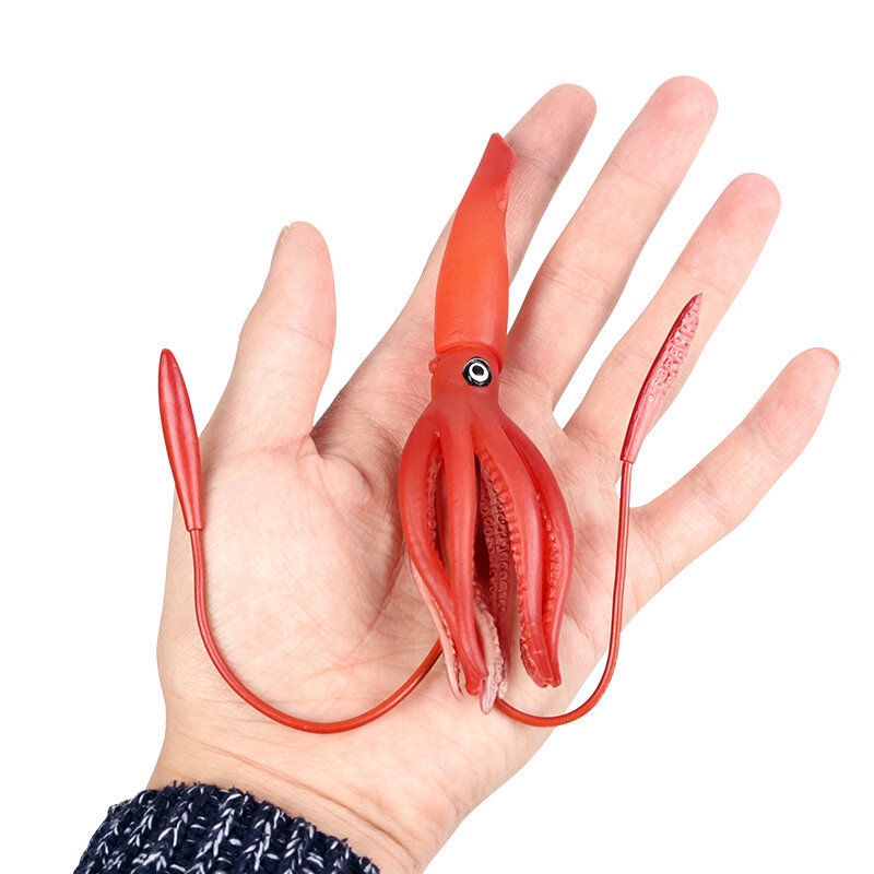 인기 판매 해양 동물 모델 인형 장난감 시뮬레이션 오징어 문어 해파리 나사 PVC 액션 피규어, 어린이 교육 장난감 선물