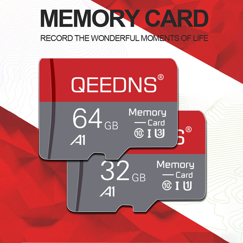 Cartão de Memória de Alta Velocidade para Câmera e Telefone Móvel, Mini SD, Cartão TF com Adaptador, Classe 10, 8GB, 16 GB, 32 GB, 64 GB, 128GB, 512GB, classe 10