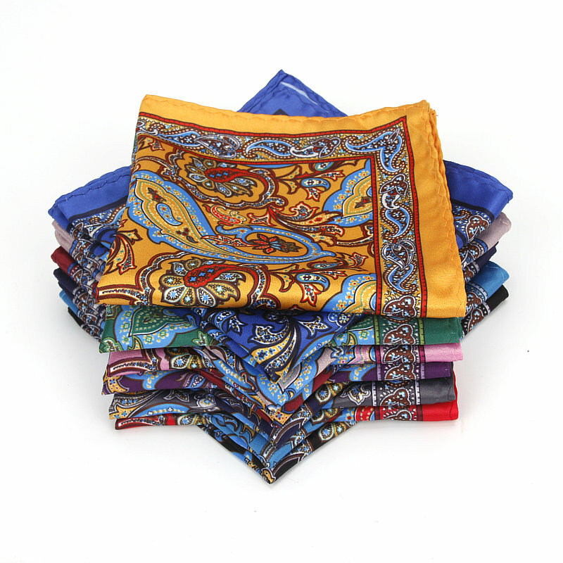 Pañuelo cuadrado de bolsillo para hombre, accesorios de toalla para el pecho, traje Floral de lunares, estilo suave, 22CM x 22CM