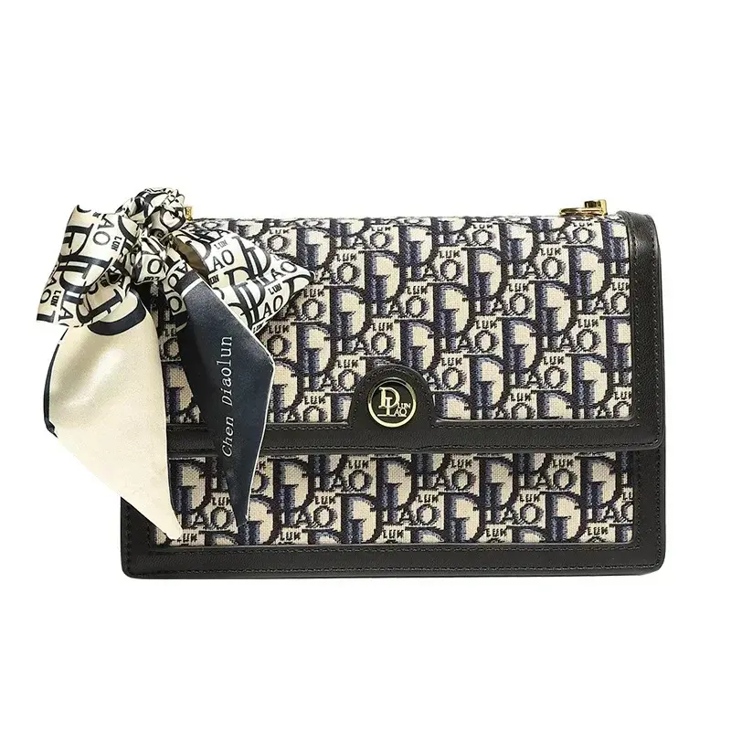 유명 디자이너 자수 체인 숄더 메신저 백, 패션 여성 지갑 및 핸드백, 하이 퀄리티 작은 사각형 가방, 2024