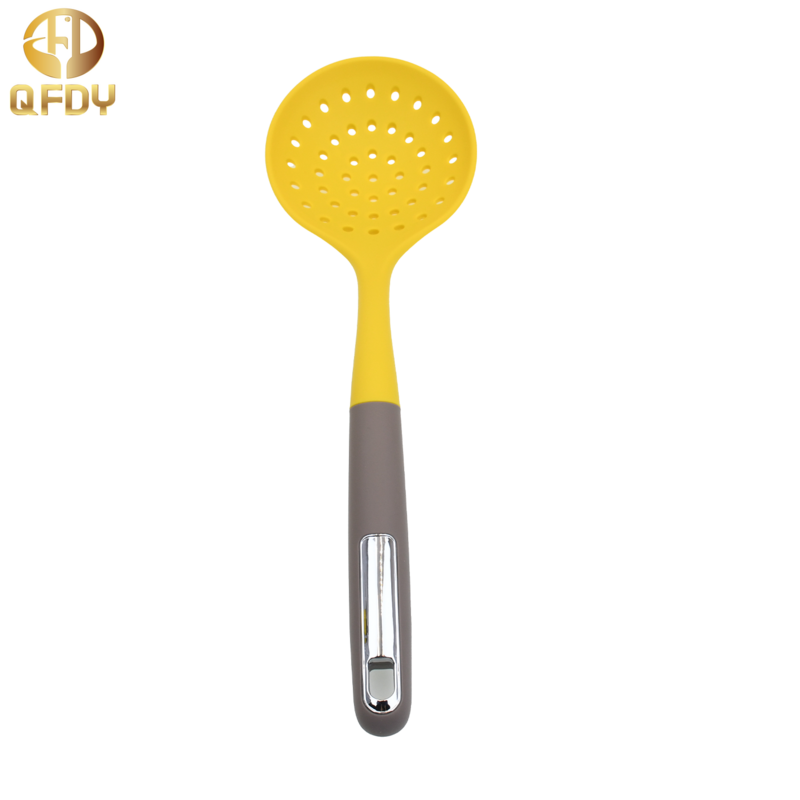 7 pezzi advanced yellow two-color silicone fornello antiaderente set di utensili da cucina speciali cucchiaio da minestra per siepe da pesca denso più polvere grab