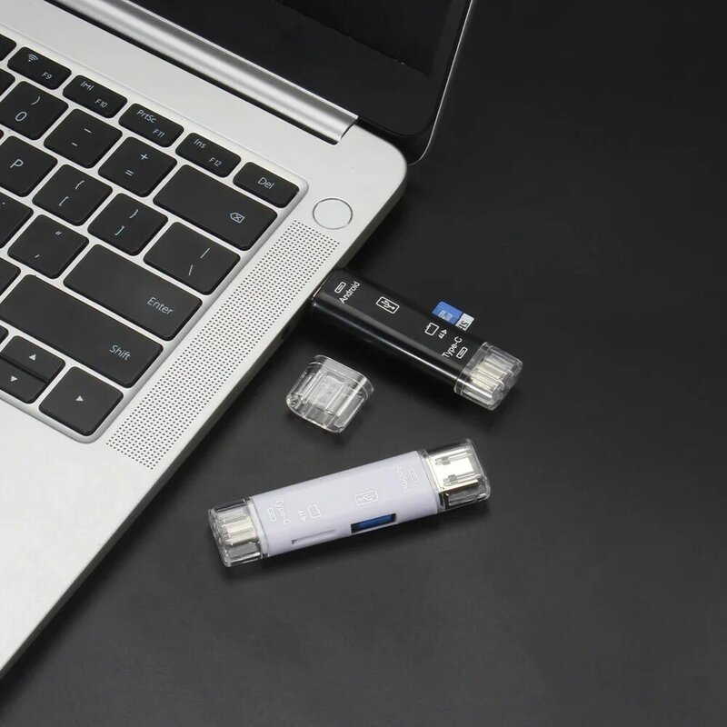 TYPE-C 5-in-1 Multifunktion kartenleser externer Speicher schwarzer Stretch für Memory Stick USB 3,0 Mini-Speicher kartenleser