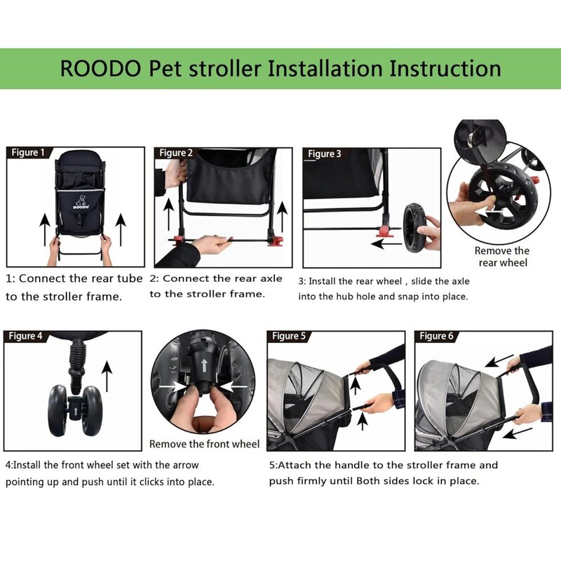 Dog Stroller 3Wheel Pet Stroller Cat Stroller Lightweight Foldable Portable Compact Jogger Pet Gear Car for Dogs Trolley Home