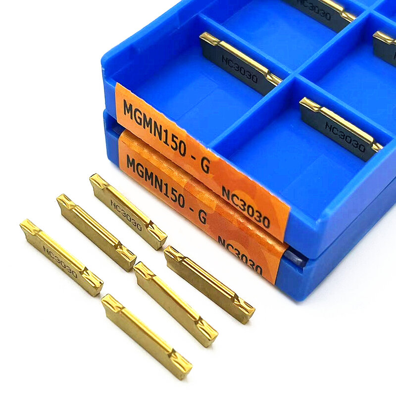 10PCS MGMN150 G PC9030 NC3020 NC3030 Grooving Carbide Inserts MGMN 150 High Quality Lathe Cutter Turning Tool Parting And Groovi
