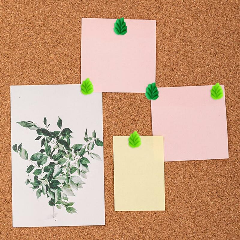 20Pcs Excellent Pushpins Multi-purpose Good Fixation Office Supplies Green Leaves Shape Scene Poster Push Pins