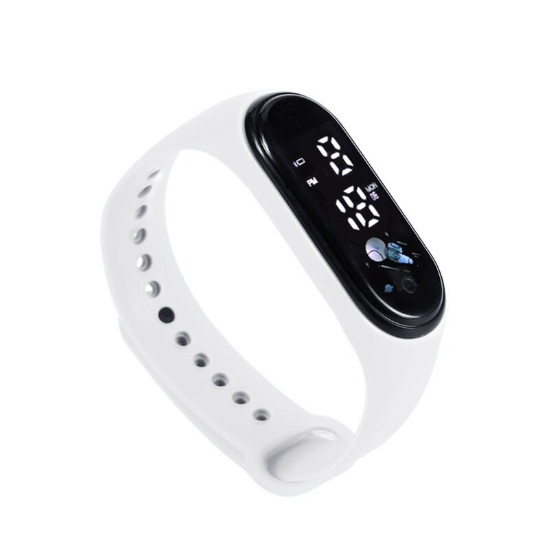 어린이 멀티 컬러 LED 디지털 손목 시계, 소년 소녀 야외 스포츠 시계 디스플레이, 주간 생활 방수 시계