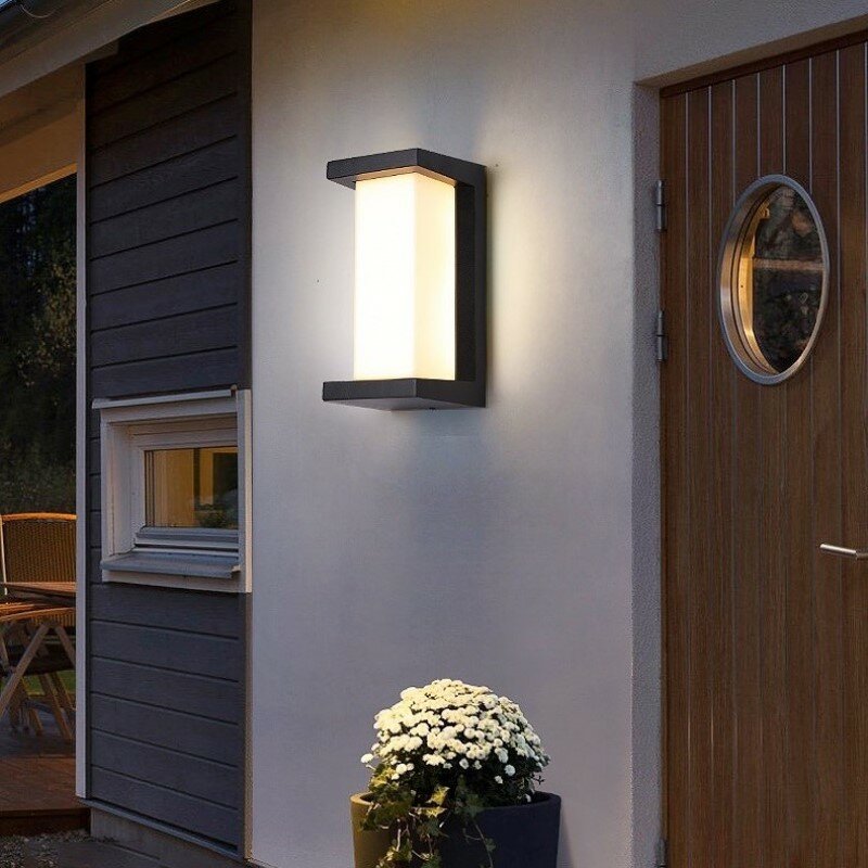 Luces LED impermeables para exteriores, lámpara de pared con Sensor de movimiento, IP65, AC85-265V
