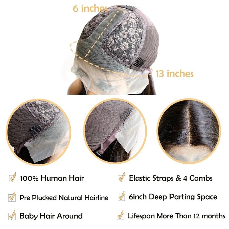 Wig rambut manusia depan renda lurus Pirang madu 30 inci 4/27 Wig Frontal renda transparan 13x6 HD Highlight berwarna untuk wanita