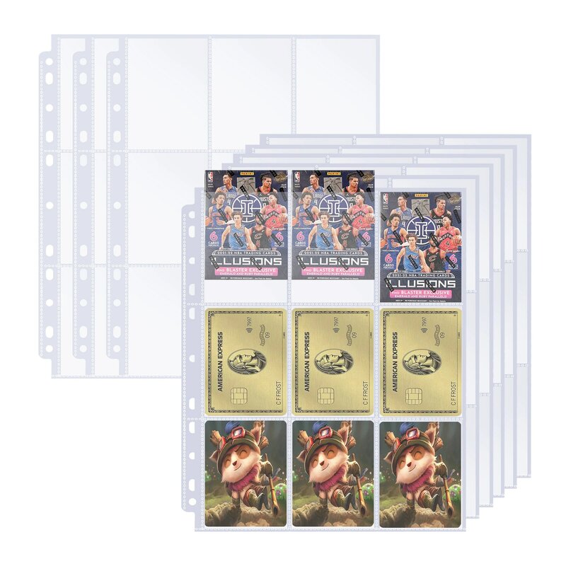 A4 A5 Binder Sleeves Double Sided 8/18 Pockets Kpop Photocard Postcard Trading Card Photo Album Refill Page Postcard Sleeves
