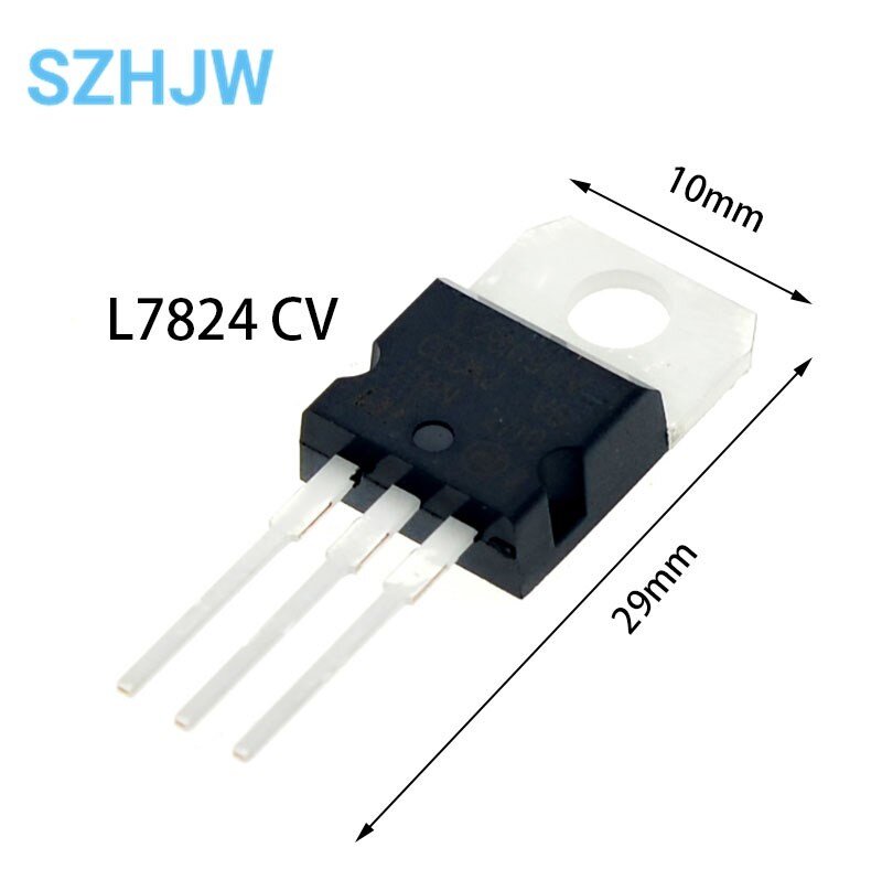 10 buah pengatur voltase Transistor LM7805 L7805CV/L7806/7808/7809/7812/7815/7818/7824 TO-220