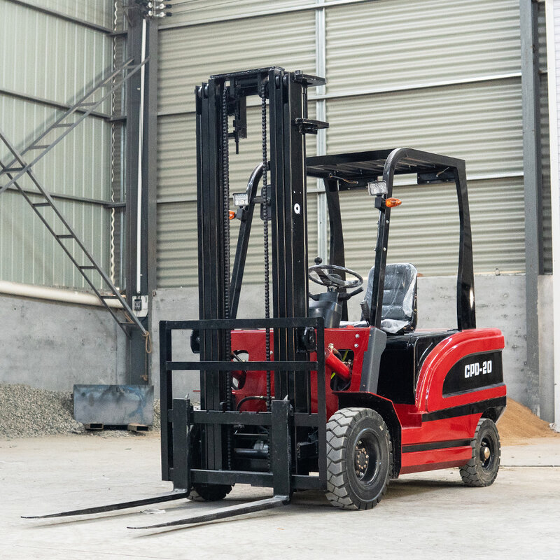 Truk Forklift portabel 4-roda 2t, Forklift listrik Heli efisiensi tinggi untuk gudang