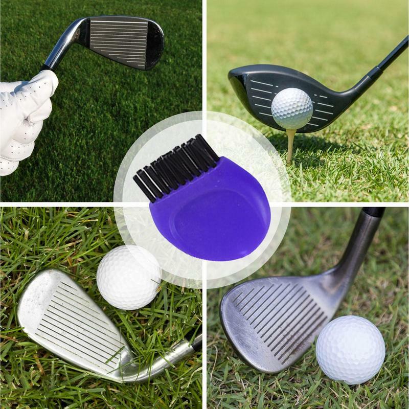 فرشاة نادي الغولف المحمولة مع أداة شحذ الأخدود ، أداة نظافة متعددة الاستخدام ، حجم الجيب
