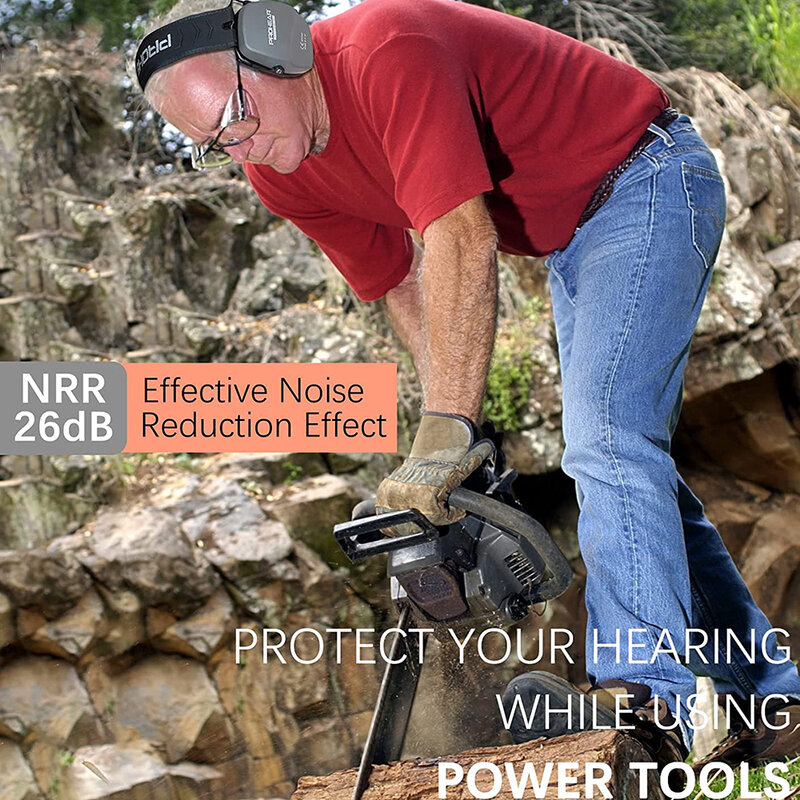 ZOHAN Passive Shooting Earmuffs Hearing Protection Slim Foldable Safety Noise Reduction Earmuffs NRR 26dB For Hunting Gun Range