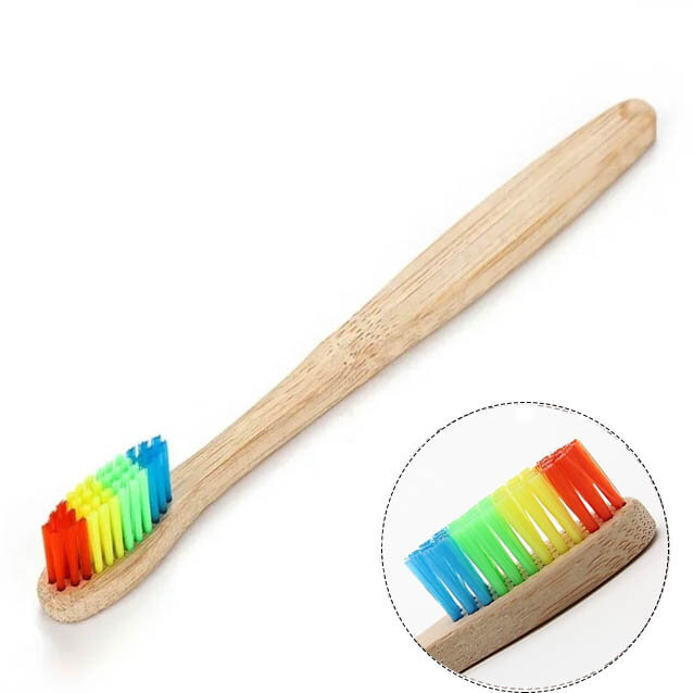 Cepillo de dientes de bambú desechable, 1 unidad