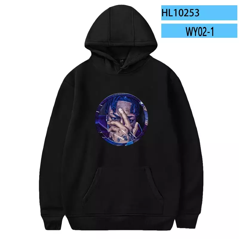 Rapper Kyle Richh Hoodie kebesaran Pria Wanita Sweatshirt grafis pakaian luar jaket Hoodie Pullover Hip Hop Streetwear