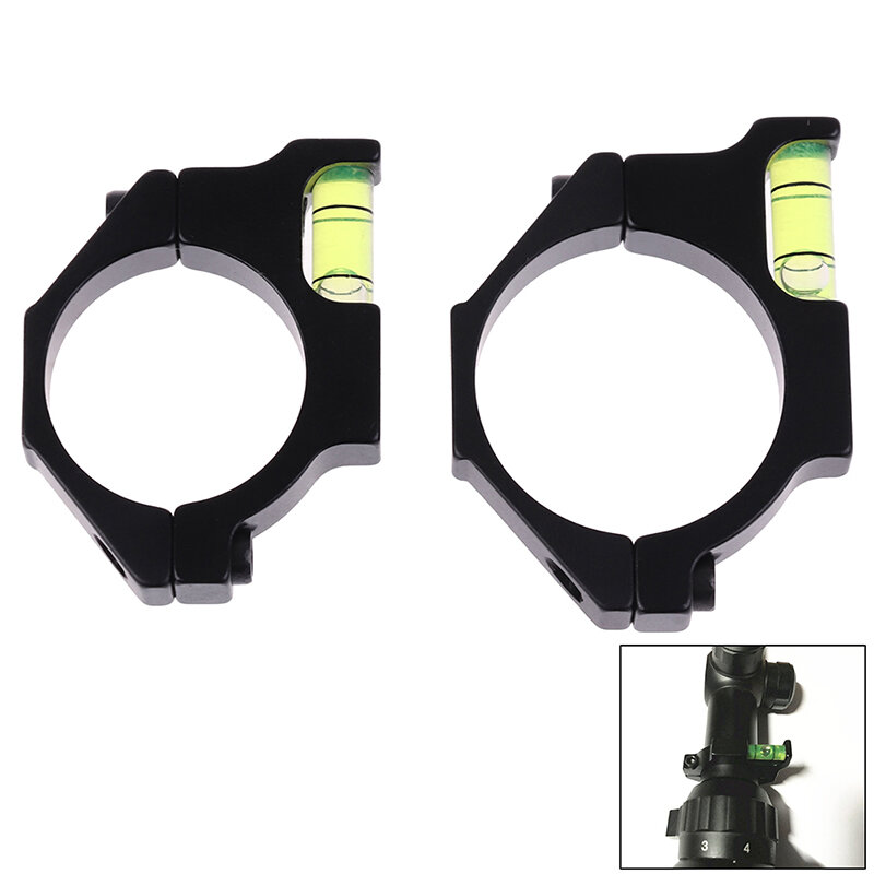 Adaptor cincin 25.4mm/30mm tingkat gelembung untuk melihat keseimbangan klem pipa braket untuk lingkup berburu Riflescope berburu Aksesori