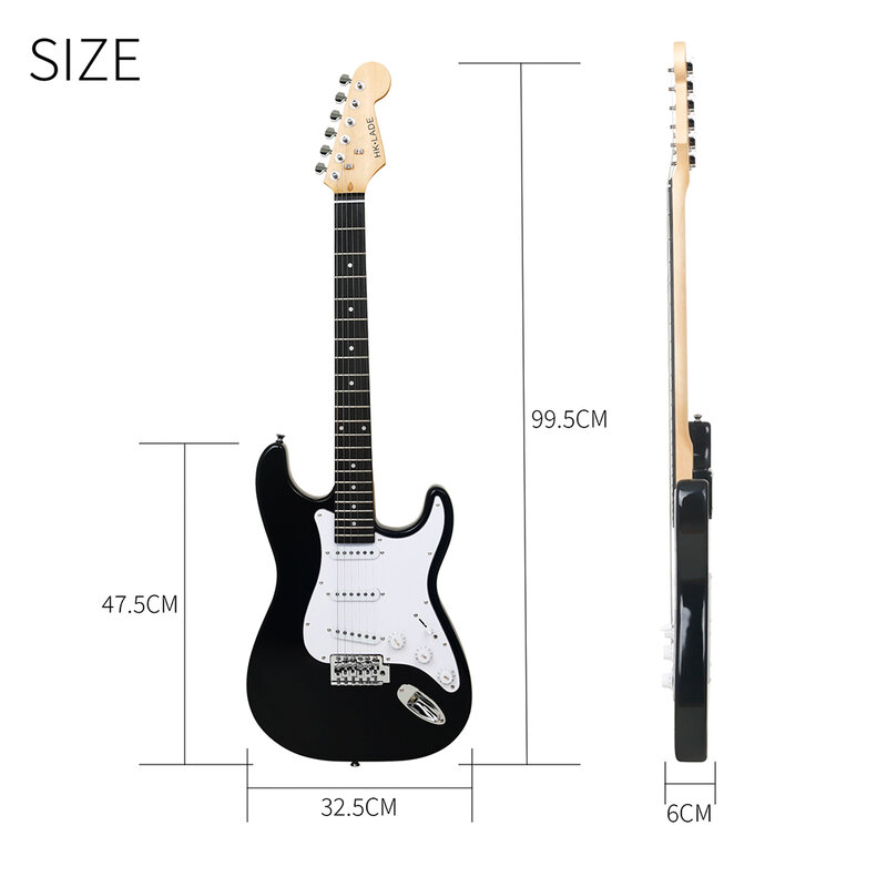Новая 39-дюймовая электрическая гитара SLADE, 6 струн, 22 лада, ST, набор из грифов из палисандра, электрическая гитара с усилителем