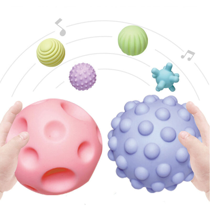 6 szt. Wanienka do kąpieli zabawka piłeczek sensorycznych teksturowane ręczne uchwyty dotykowe piłka do masażu niemowlęcia zmysły rozwojowe dla dziecka